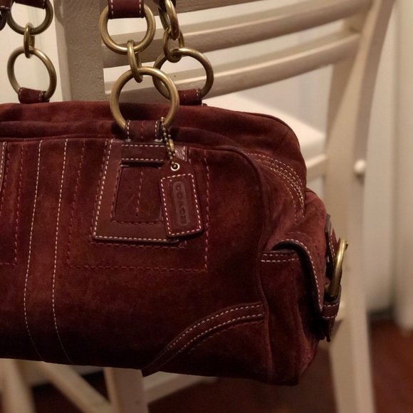 Burgundy Coach Handbag 👜 - Picture 3 of 8